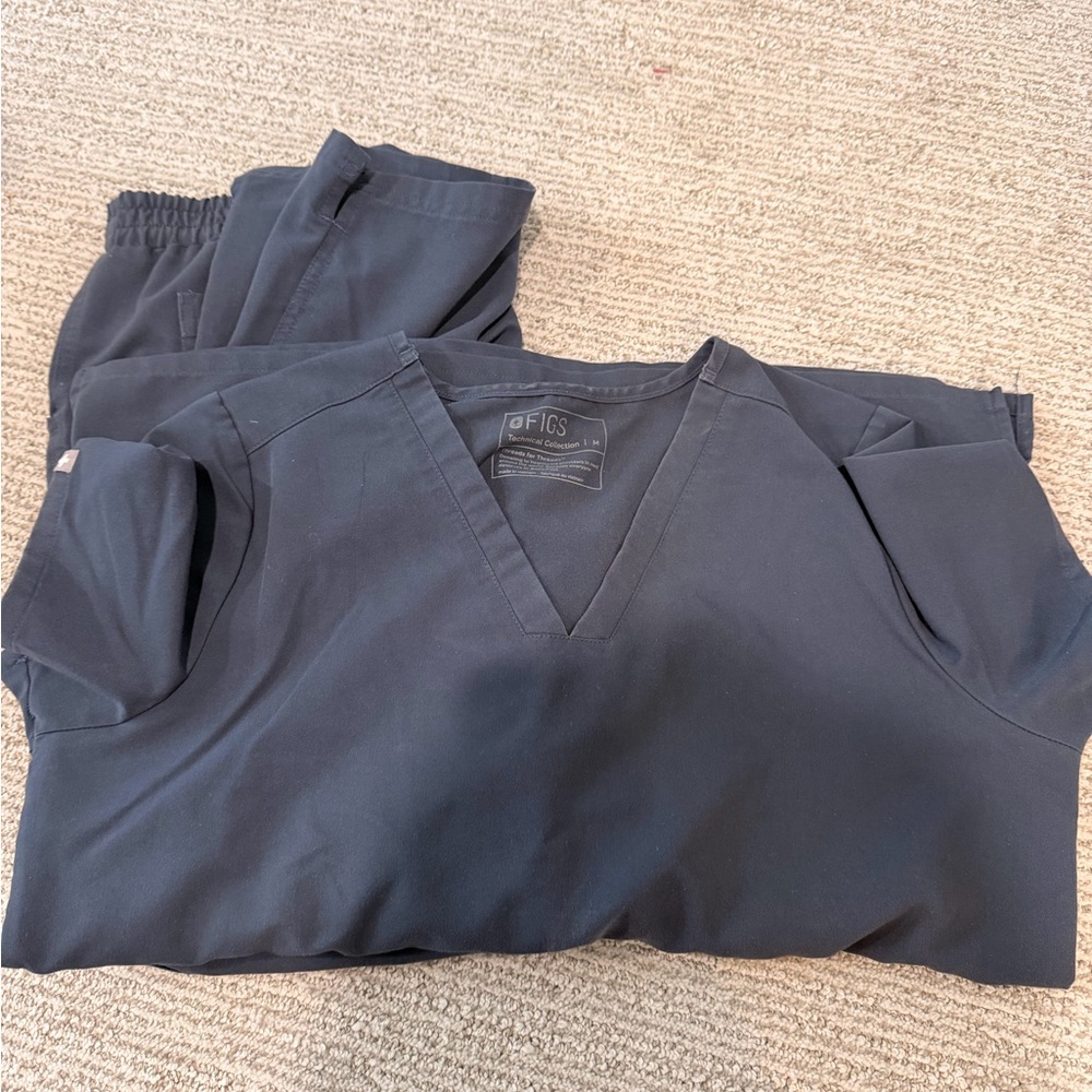 Figs Navy Blue Scrub Set